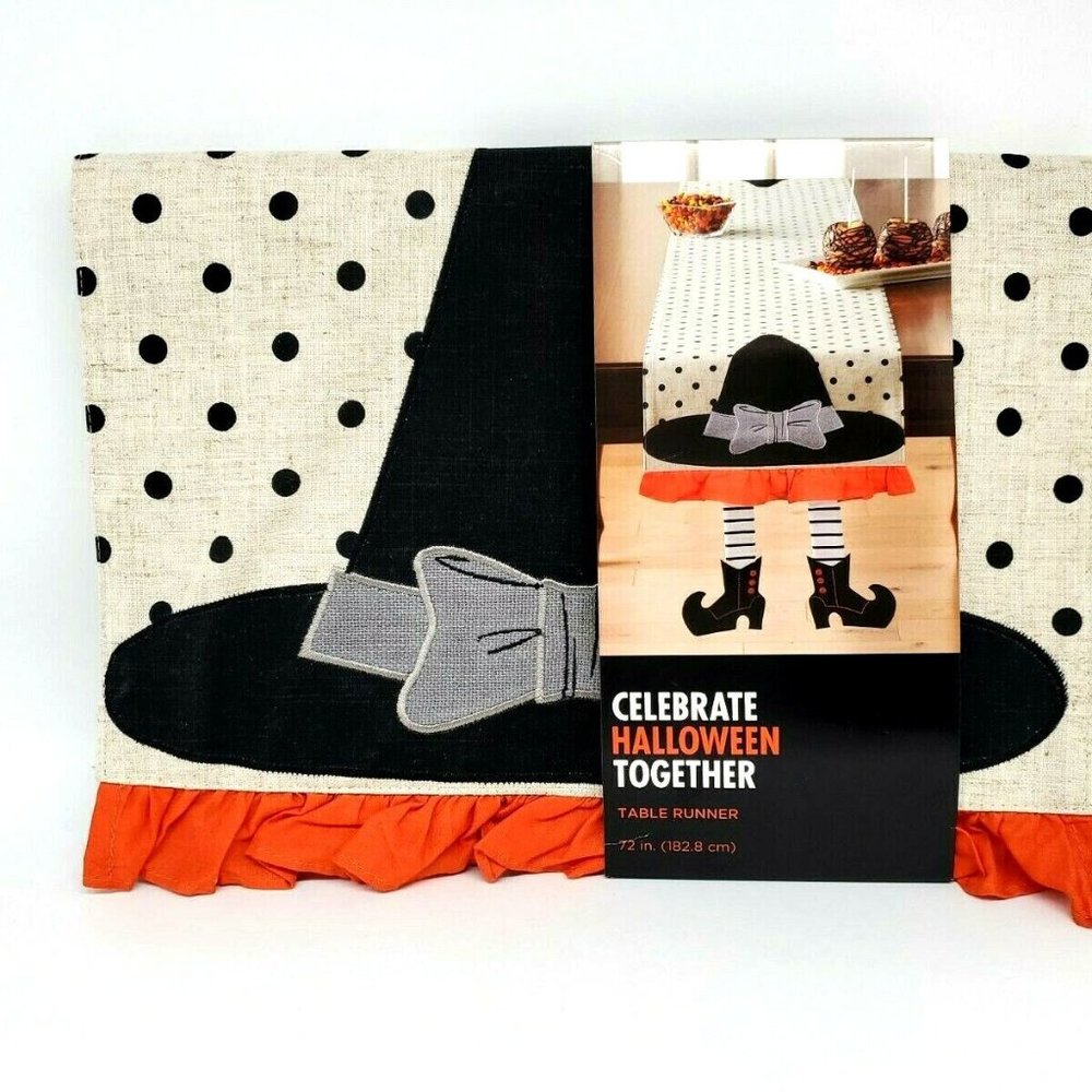 Halloween Witch Table Runner 72 inches New